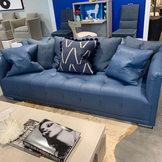 Chaddock Network Sofa in Blue Leather